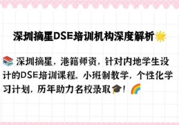 选择深圳DSE培训学校的三大关键点与课程优势