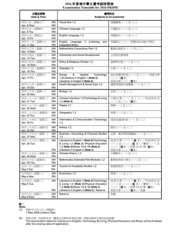 香港DSE学习规划 如何制定个人复习时间表